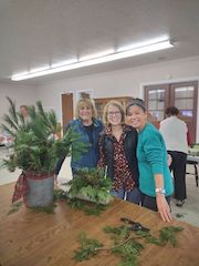 Team effort - Sue B., Carol B., and Marilou